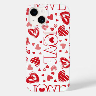 Funda/Case para iPhone Patrón_corazones romántico