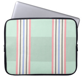 Funda con franjas en verde laptop fodral