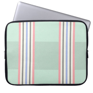 Funda con franjas en verde laptop fodral