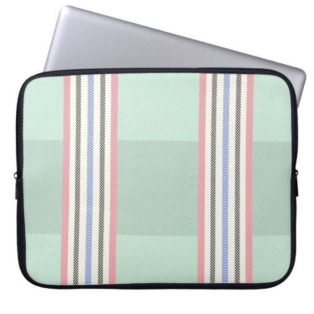 Funda con franjas en verde laptop fodral (Framsidan)