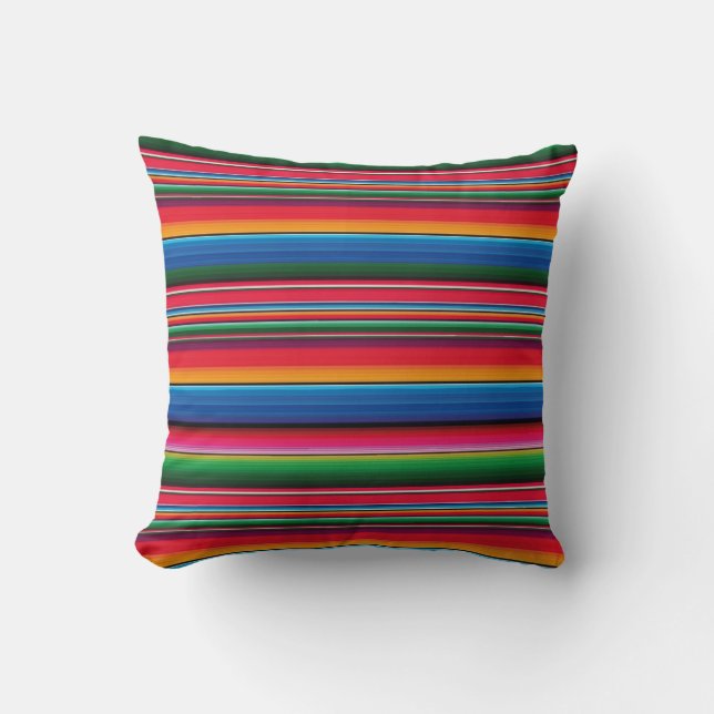 Funda De Cojín Red Serape Saltillo traditional mex Kudde (Framsida)