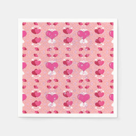 Funda De Edredón glitter pink heart vibrant romant Pappersservett