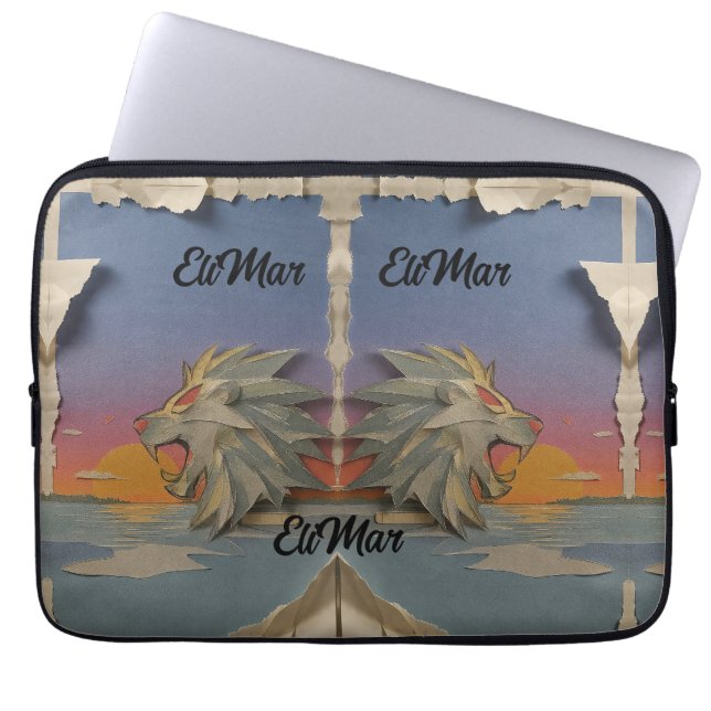 Funda Laptop 13" Neopreno León Rugiendo Papcut Fodral (Framsidan)