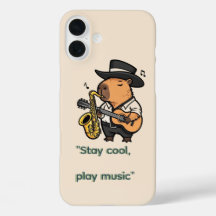 Funda para teléfono con diseño de carpincho musica