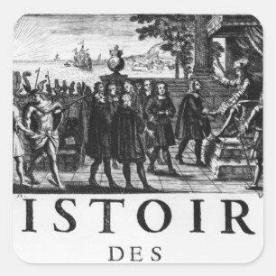 Fundament av Louis XIV, kung av frankriken Fyrkantigt Klistermärke