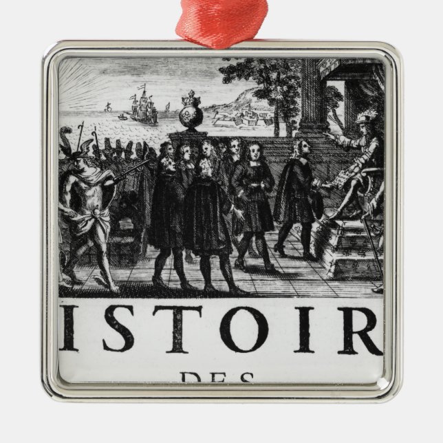 Fundament av Louis XIV, kung av frankriken Julgransprydnad Metall (Framsidan)