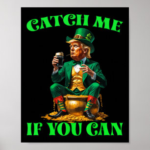 Fundera mig om du kan köra Leprechaun St Patr Poster