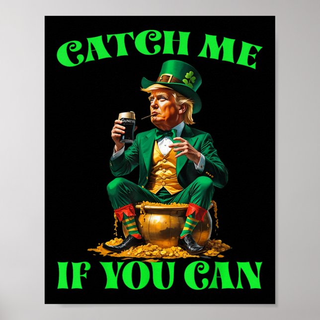 Fundera mig om du kan köra Leprechaun St Patr Poster (Framsidan)