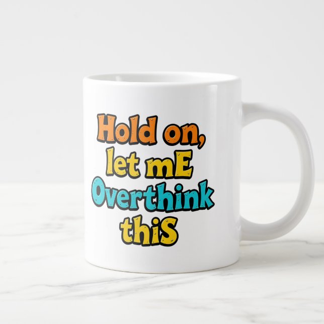 Fundera På Denna Gradient: Ett Liv Typografiskt Ti Jumbo Mugg (Höger)