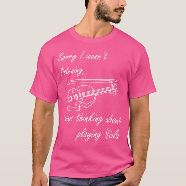 Funderar på att spela Viola Ironisk Sats Orkester T Shirt (Framsida)