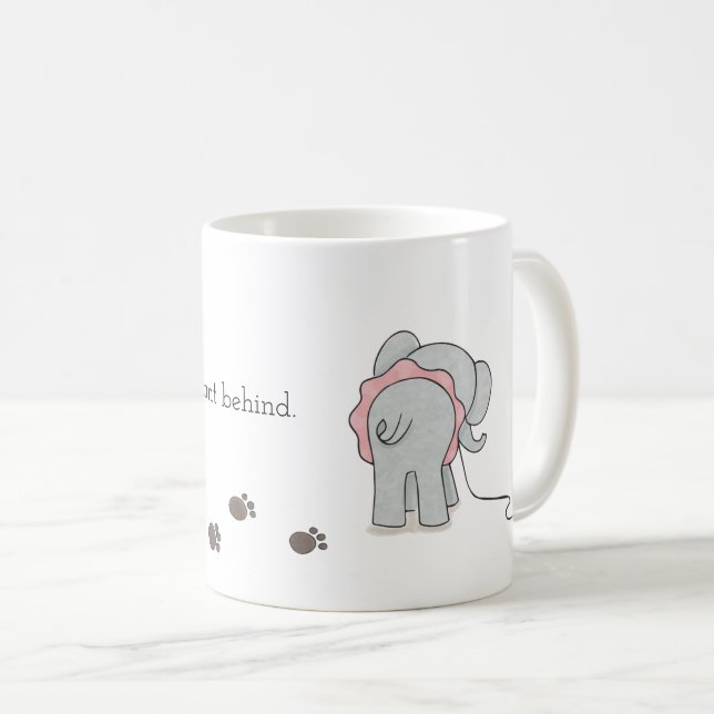Fundersam citationsteckenmugg för elefant kaffemugg (Framsida höger)