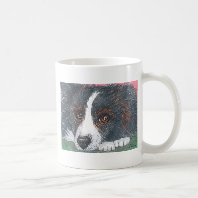 Fundersam gränsColliehund Kaffemugg (Höger)