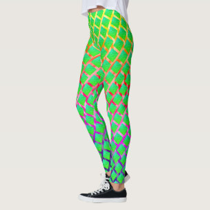 Fundo de traços em cores, quadrados verde azulado. leggings