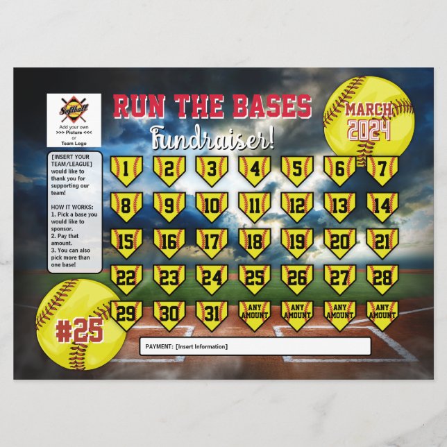 Fundraiser Flyer Invit - redigerbar programplaneri Inbjudningar (Framsida)