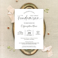 Fundraiser Logotyp Minimalist Black & White Charit