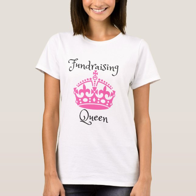 Fundraising drottning - rosa t shirt (Framsida)
