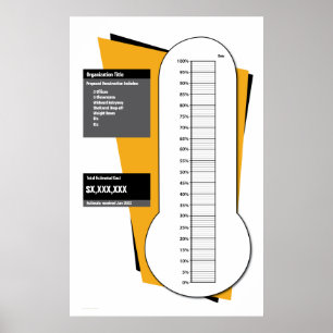 Fundraising termometer vid procentsats poster