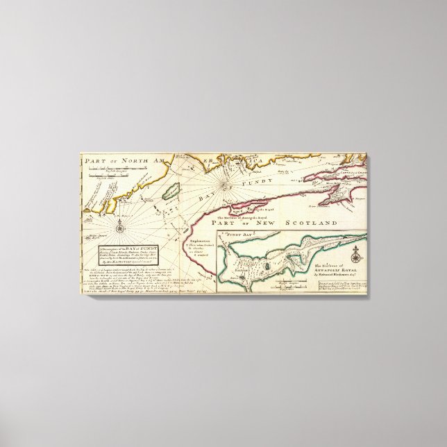 Fundy Bay och hamnen i Annapolis-Royalet Canvastryck (Framsida)