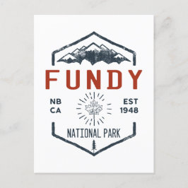 Fundy National Park Canada Vintage Distress Vykort
