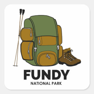 Fundy National Park-ryggsäck Fyrkantigt Klistermärke