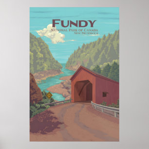 Fundy nationalpark Affisch New Brunswick Kanada