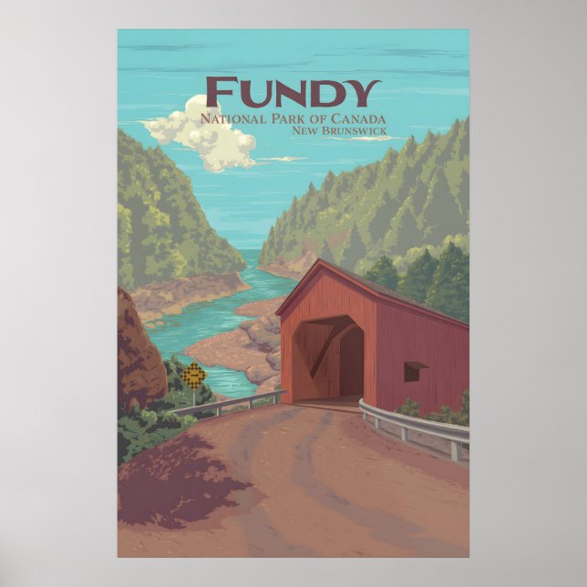 Fundy nationalpark Affisch New Brunswick Kanada (Framsidan)