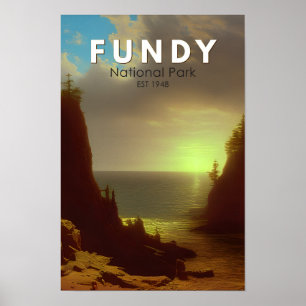 Fundy Nationalpark Kanada Vintage konst Poster