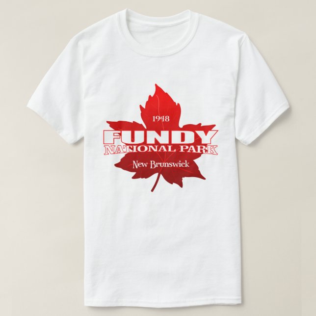 Fundy NP (Maple löv) T Shirt (Design framsida)