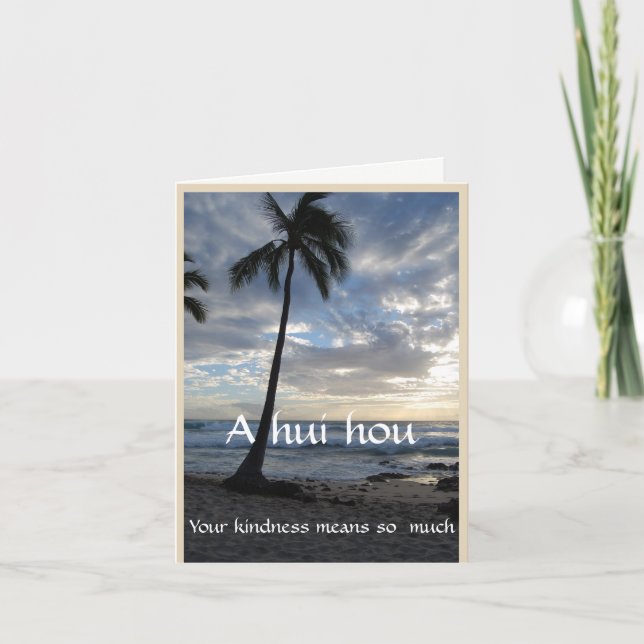 Funeral A Hui Hou tackar dig från familjen Tack Kort (Framsida)