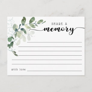 Funeral a Memory CondolCard Vykort