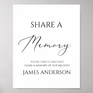Funeral a Memory Sign Poster