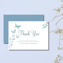 Funeral Bereavement Dusty Blue Butterfly
