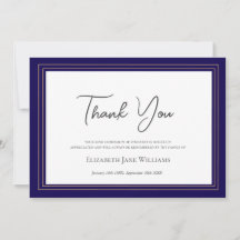 Funeral Bereavement Navy & Guld