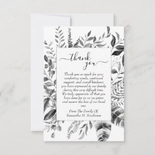 Funeral Black and White in Loving Memory Tack Kort
