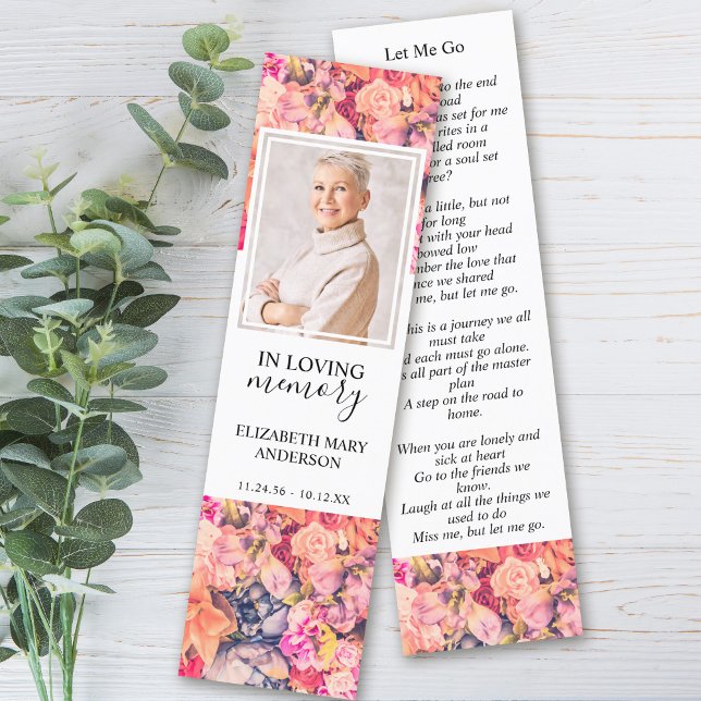 Funeral Bookmark Bright-Blommigt (Skapare uppladdad)