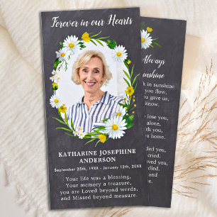 Funeral Bookmark Photo-Blommigt för anteckningskor