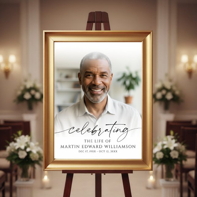 Funeral Celebration of Life Photo Memorial Poster (Skapare uppladdad)