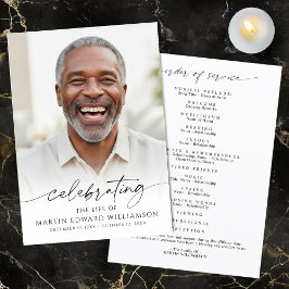 Funeral Celebration of Life Photo Order of Service Program