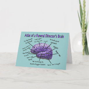 Funeral Director/Mortician Funny Brain Design Kort
