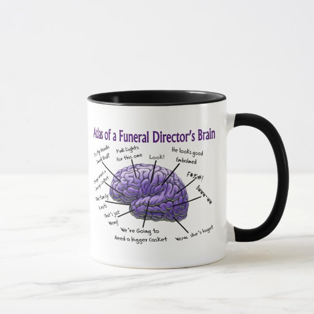 Funeral Director/Mortician Funny Brain Design Mugg (Höger)