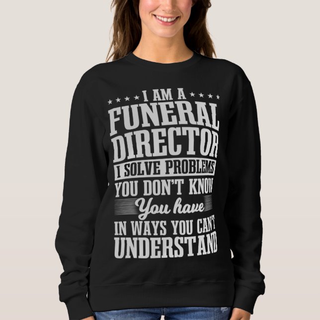 Funeral Director Mortician Undertaker Mortuary Emb T Shirt (Framsida)