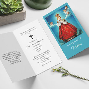 Funeral Divino Nino Jesus Prayer Sympathy Cards Kort