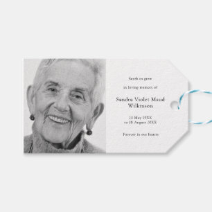 Funeral Favor Modern foto för emorial Seed Packet Presentetikett