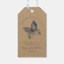 Funeral Favor-tagg för Butterfly Seed Packet
