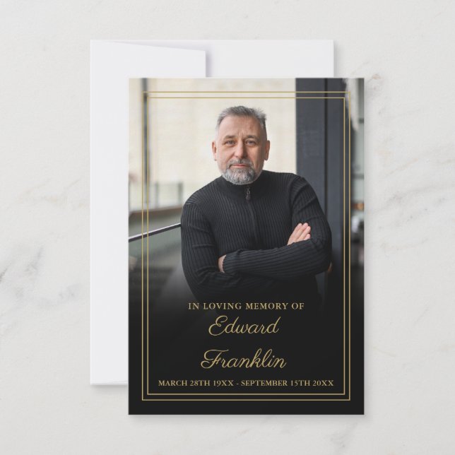 Funeral Firande i livstidsfotopapperkort (Framsida)