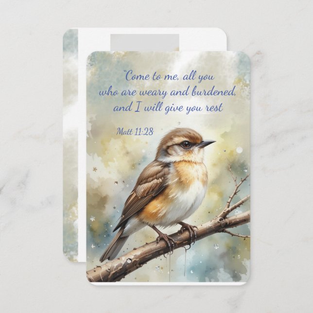 Funeral Firande of Life Tack Scripture (Fram/baksida)