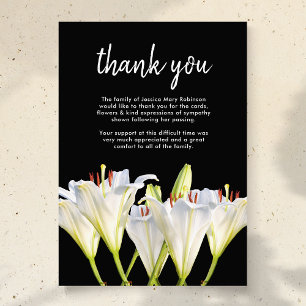 Funeral Flowers Tack Behreavement Lillies Kort