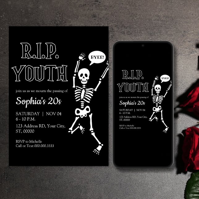 Funeral for my Youth, RIP 20's Inbjudningar (Skapare uppladdad)