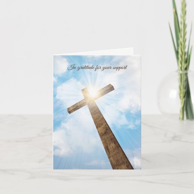 Funeral, Gratitude from Family Tack Kort (Framsida)