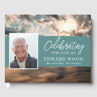 Funeral Guest Bok med Mountain Top Photo